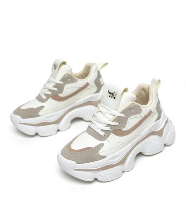 Tenis chunky taste of love beige- plataforma