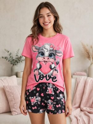 Pijama mujer- love vaquita