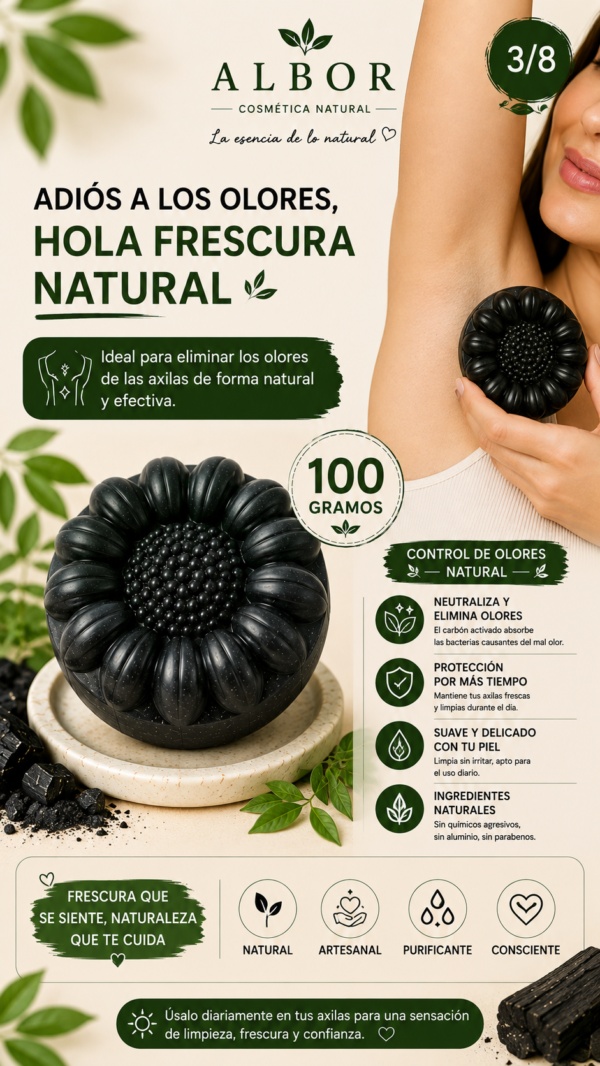 JABÓN VEGETAL DE CARBÓN ACTIVADO
